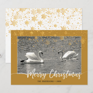 Swan Family Merry-kerstkaart