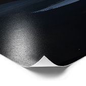 Swan Family on Black Lake Artwork Foto Afdruk (Hoek)