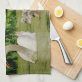 Swan Family Theedoek (Quarter Fold)