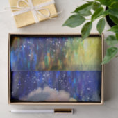 Swan Floating on Sunlit Water Blue White Decoupage Tissuepapier (Geschenk)