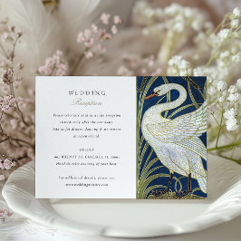 Swan geïnspireerd bruiloft receptie Kaart