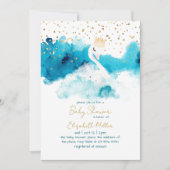 Swan Genderneutraal Baby shower Kaart (Voorkant)