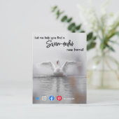 swan - geweldige marketing van makelaars in onroer briefkaart (Staand voorkant)