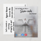 swan - geweldige marketing van makelaars in onroer briefkaart (Voorkant / Achterkant)