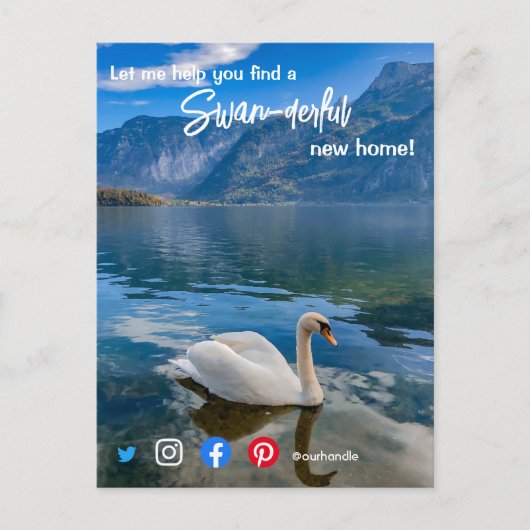 swan - geweldige marketing van makelaars in onroer briefkaart (Voorkant)