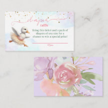 Swan Girl Baby shower Luier Raffle Tickets