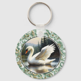 Swan Glides Gracefully on Lake Sleutelhanger