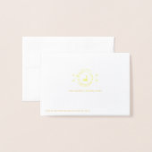 Swan golden 50ste trouwdag folie kaarten (Met envelop)