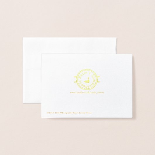 Swan golden 50ste trouwdag folie kaarten (Met envelop)