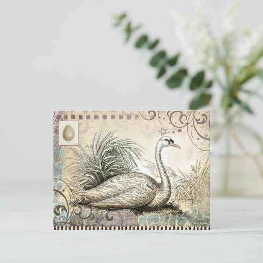 Swan Graphic Briefkaart (Staand voorkant)