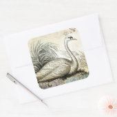 Swan Graphic Vierkante Sticker (Envelop)