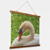 Swan Hangend Wandkleed (Gebogen)