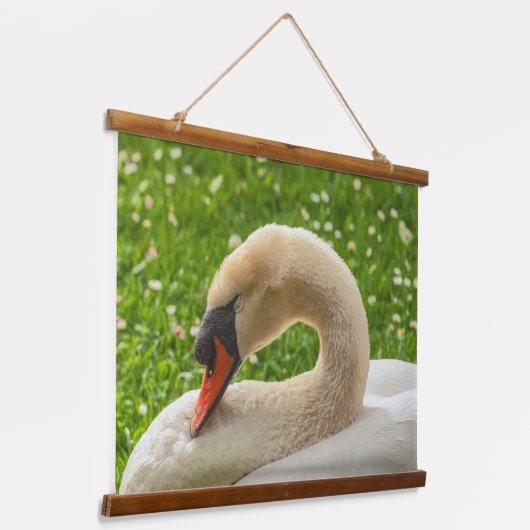 Swan Hangend Wandkleed (Gebogen)