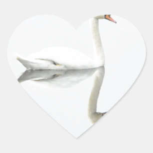 Swan Hart Sticker
