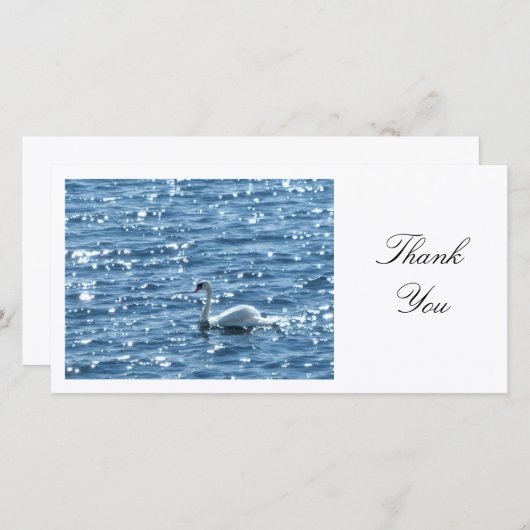 Swan - Hartelijk dank Bedankkaart (Voorkant / Achterkant)