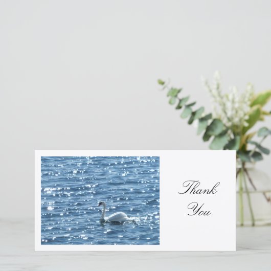 Swan - Hartelijk dank Bedankkaart (Staand voorkant)