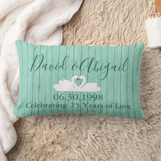 Swan Heart Jubileum 25 jaar samen Kussen (Deken)