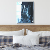 Swan Ice Sculpture, Quebec, Canada Canvas Afdruk (Insitu (Slaapkamer))