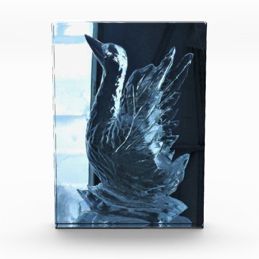 Swan Ice Sculpture, Quebec, Canada Fotoblokken (Voorkant)