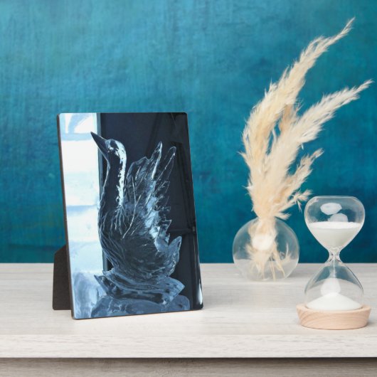 Swan Ice Sculpture, Quebec, Canada Fotoplaat (Zijkant)