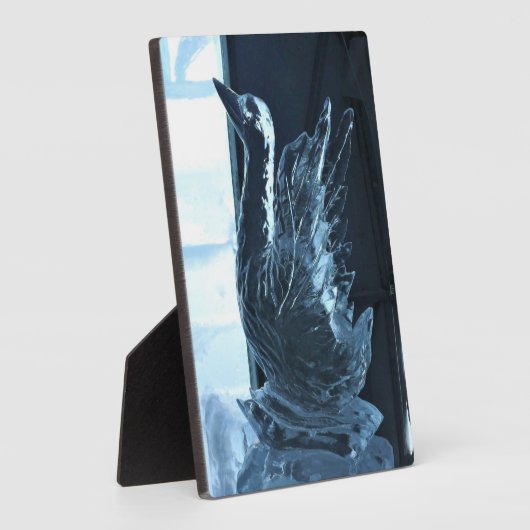 Swan Ice Sculpture, Quebec, Canada Fotoplaat (Zijkant)