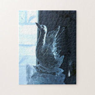 Swan Ice Sculpture, Quebec, Canada Legpuzzel