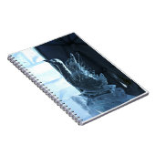 Swan Ice Sculpture, Quebec, Canada Notitieboek (Rechterzijde)