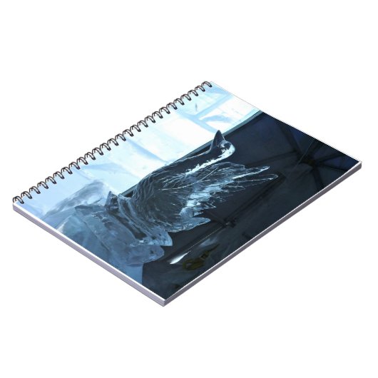 Swan Ice Sculpture, Quebec, Canada Notitieboek (Linkerzijde)