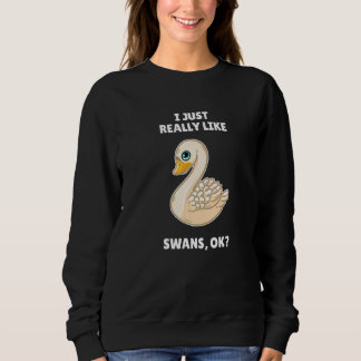 Swan ik hou echt van zwemmen. trui