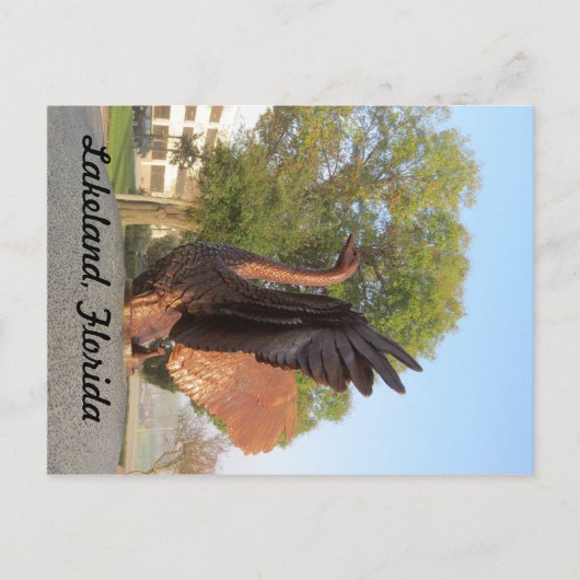 Swan in Flight Statue Lakeland, Florida Briefkaart (Voorkant)