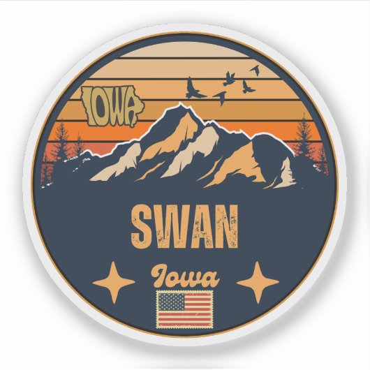 Swan, Iowa Sticker (Voorkant)