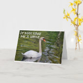 SWAN "IS OP WEG" OM TE ZEGGEN ** GELUKKIGE VERJAAR KAART (Gele Bloem)