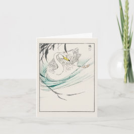 Swan - Japanse illustratie Kaart