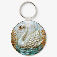 Swan Jewel Tones Glas in lood #1