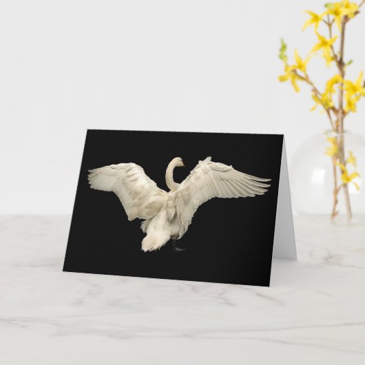 Swan Kaart (Gele Bloem)