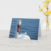 Swan Kaart (Gele Bloem)