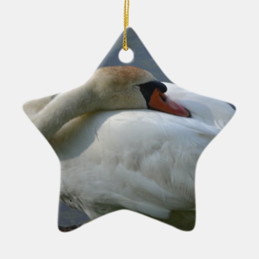 Swan Keramisch Ornament (Voorkant)