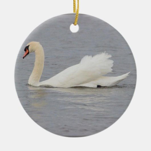 Swan Keramisch Ornament (Voorkant)