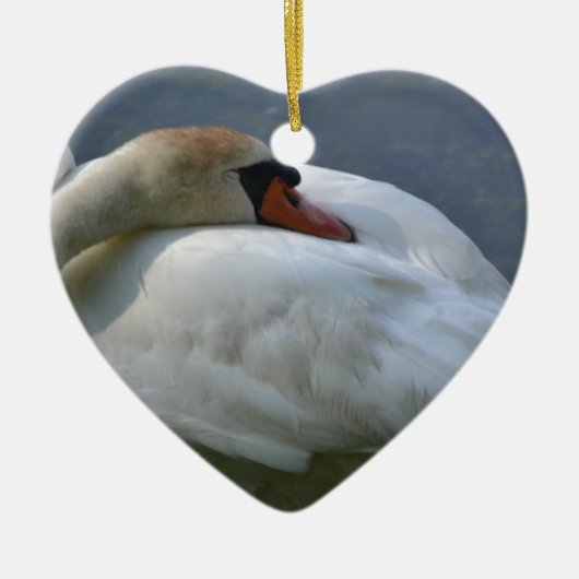 Swan Keramisch Ornament (Voorkant)