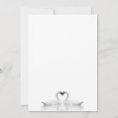 Swan koppel verliefd op witte bruiloft kaart (Achterkant)