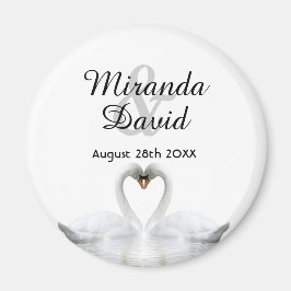 Swan koppels noemen monogram bruiloft magneet