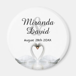 Swan koppels noemen monogram bruiloft magneet