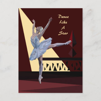 "Swan Lake Ballerina", aangepast Briefkaart