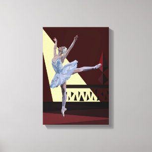 Swan Lake Ballerina Canvas Afdruk