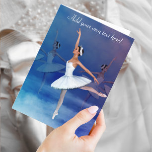 Swan Lake Ballerina - een Graceful, Feminine Desig Kaart