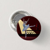 Swan Lake Ballerina Ronde Button 3,2 Cm (Voorkant /achterkant)