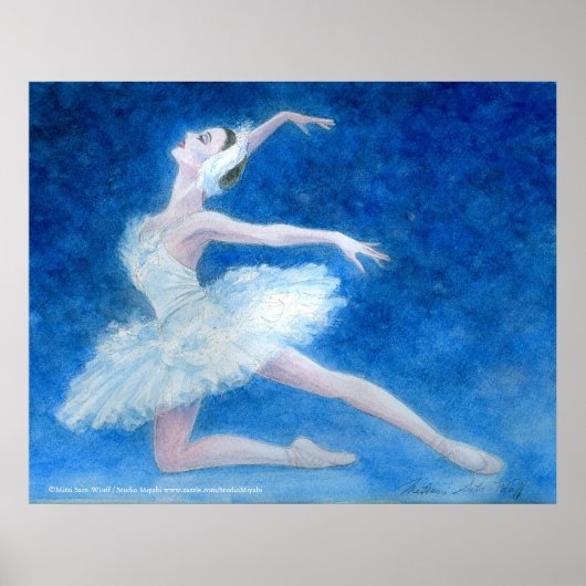 Swan Lake Ballet Art Print (Voorkant)