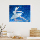 Swan Lake Ballet Art Print (Keuken)