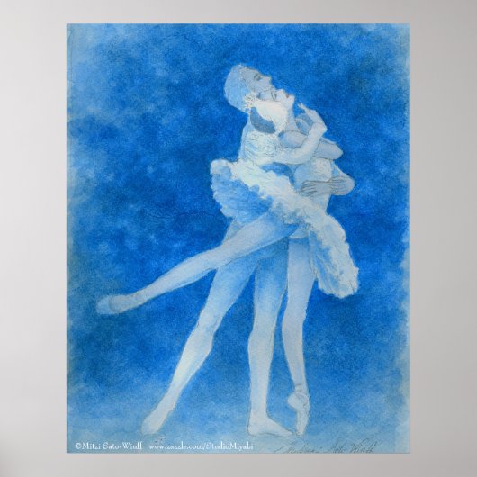 Swan Lake Ballet Art Print (Voorkant)