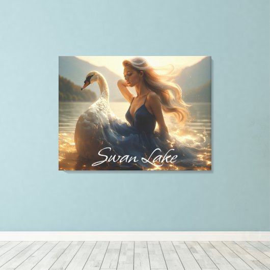 SWAN LAKE - BALLET & DANCE - CANVAS AFDRUK (Insitu (Houten vloer))